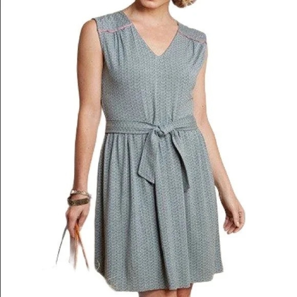 Matilda Jane Kate A Line Dress Blue Pattern Small